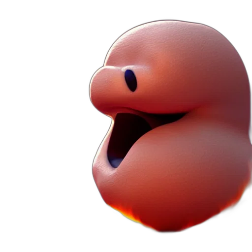 face, animal, creature, 3d render transparent PNG cut-out