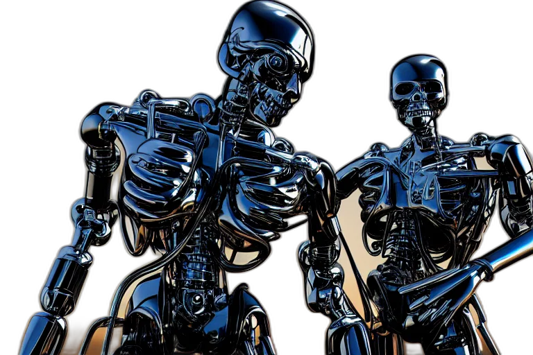 robot, comic book art, concept art, cyberpunk transparent PNG cut-out