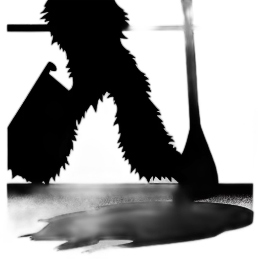hair, staff, sword, weapon transparent PNG cut-out