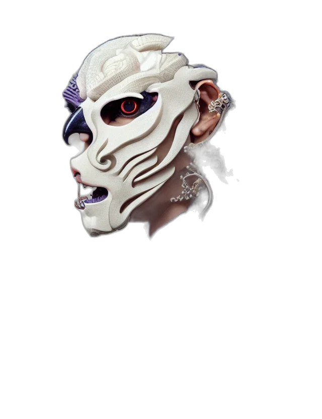 mask, face, creature, robot transparent PNG cut-out