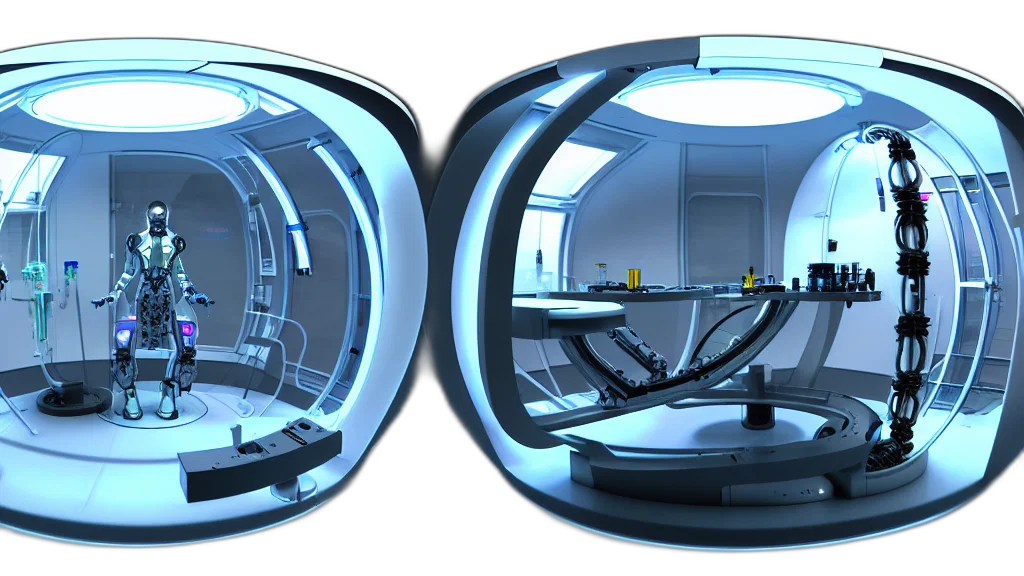 3d render, concept art, cyberpunk, outer space transparent PNG cut-out
