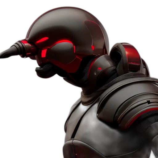 robot, 3d render, concept art, cyberpunk transparent PNG cut-out