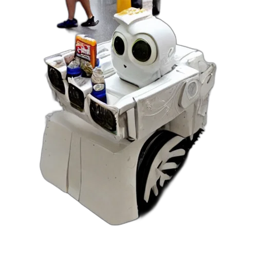 robot, car, weapon, 3d render transparent PNG cut-out