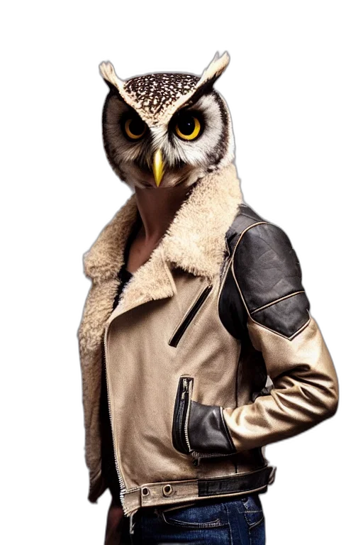 jacket, animal, mask, photorealistic transparent PNG cut-out