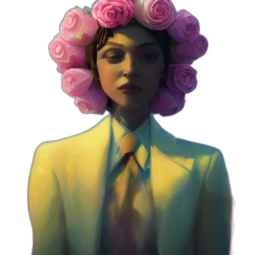 flower, face, hat, crown transparent PNG cut-out