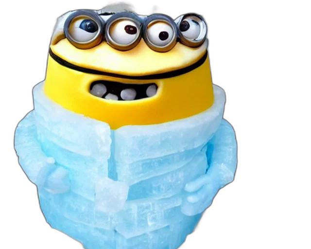3d render, concept art, ice, sculpture transparent PNG cut-out