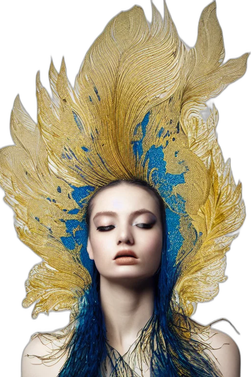 hair, crown, jewelry, face transparent PNG cut-out