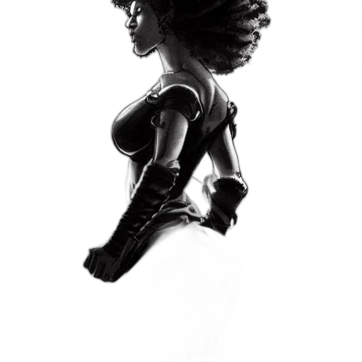 dress, robot, hair, weapon transparent PNG cut-out