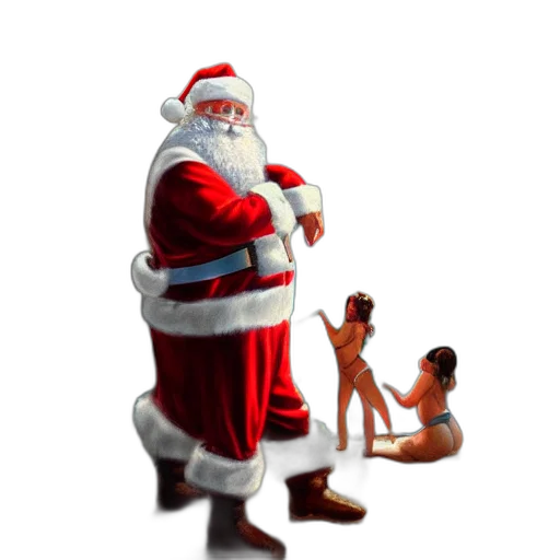 concept art, 3d render, santa, claus transparent PNG cut-out