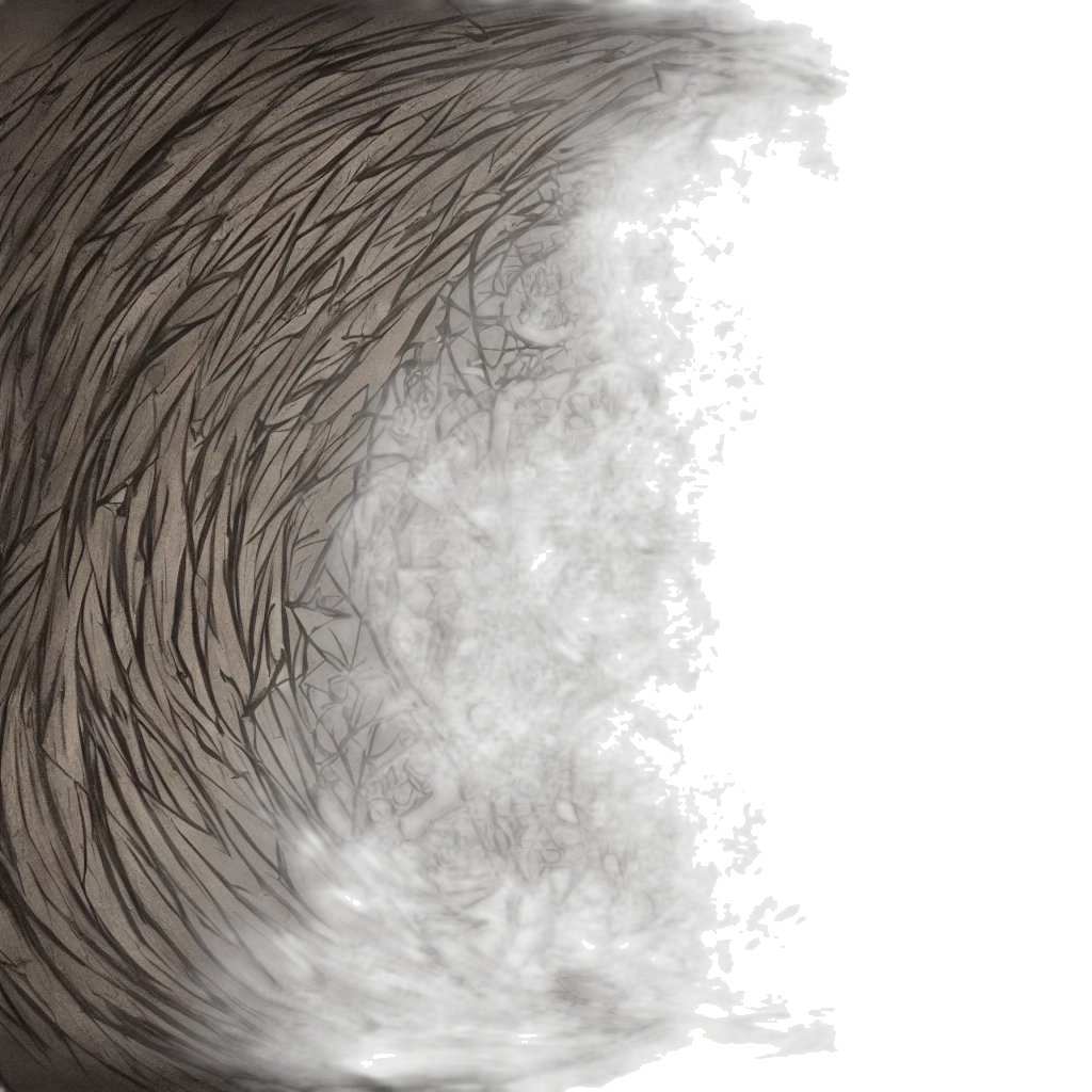 hair, face, mask, creature transparent PNG cut-out