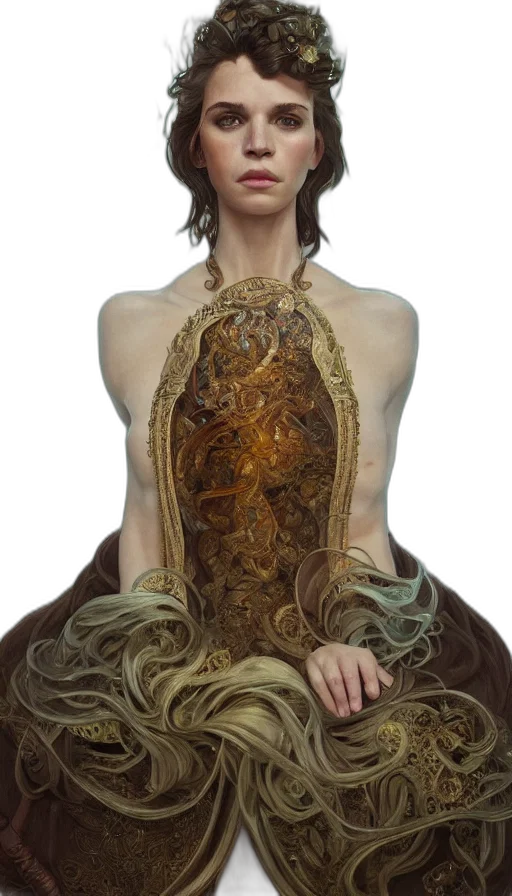 dress, crown, hair, jewelry transparent PNG cut-out