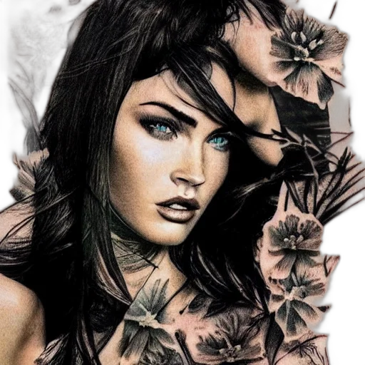 flower, face, jewelry, dress transparent PNG cut-out