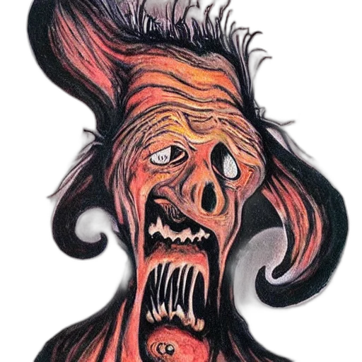 creature, mask, face, hair transparent PNG cut-out