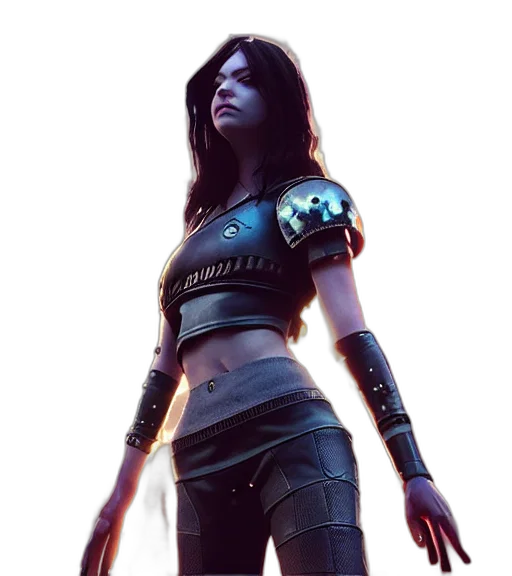concept art, cyberpunk, fantasy art, 3d render transparent PNG cut-out