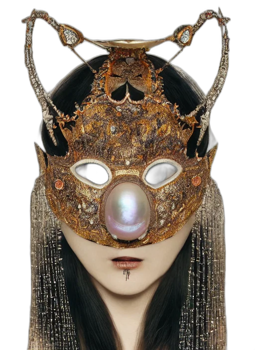 mask, jewelry, crown, face transparent PNG cut-out