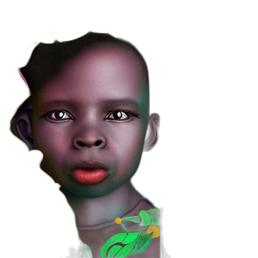 face, mask, creature, photorealistic transparent PNG cut-out