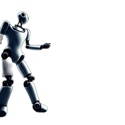 robot, 3d render, concept art, cyberpunk transparent PNG cut-out