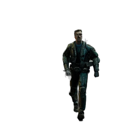 jacket, robot, weapon, staff transparent PNG cut-out