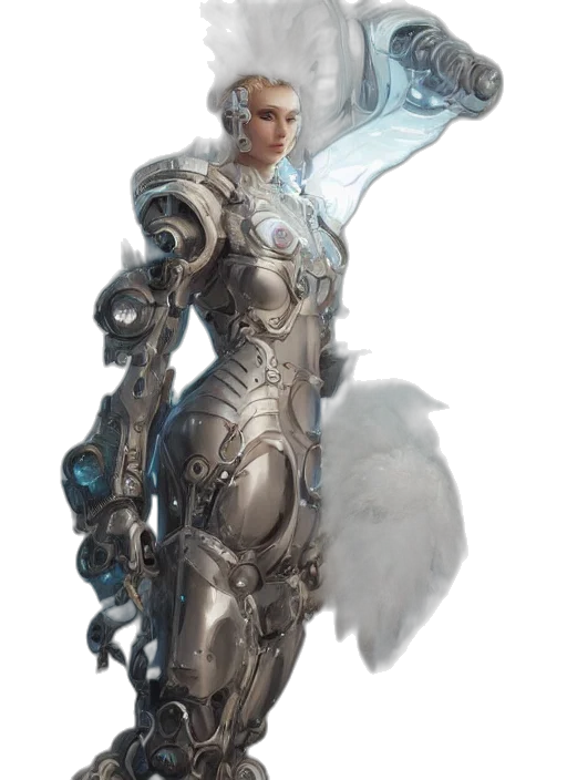robot, staff, weapon, sword transparent PNG cut-out