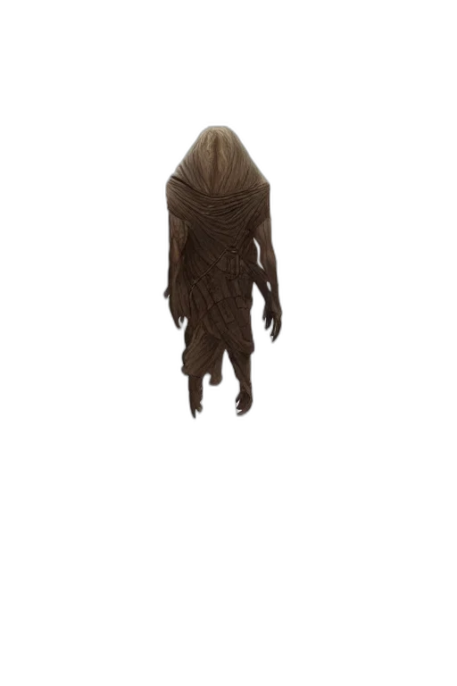 hair, creature, dress, mask transparent PNG cut-out