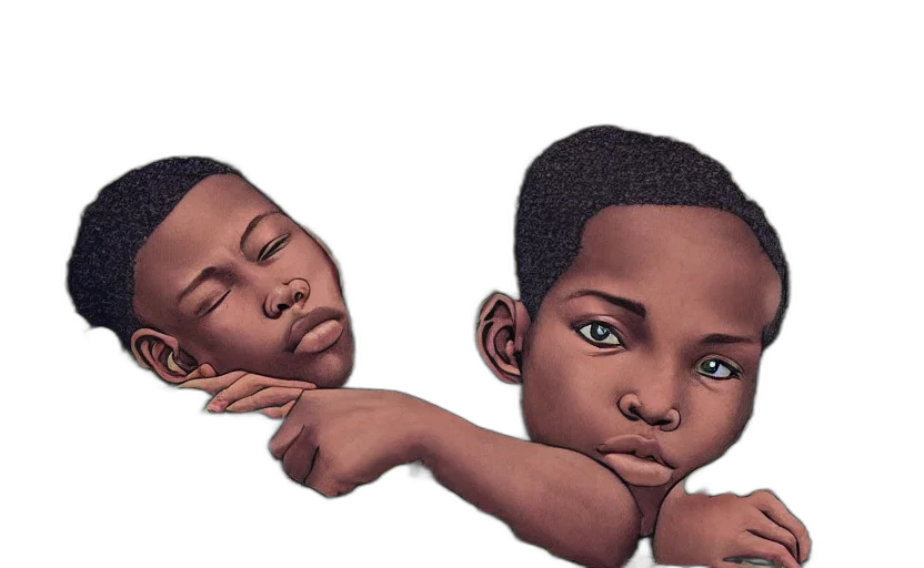 face, photorealistic, concept art, 3d render transparent PNG cut-out