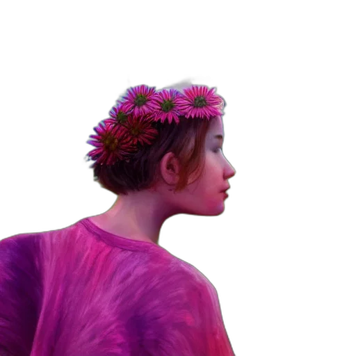 crown, hat, flower, hair transparent PNG cut-out