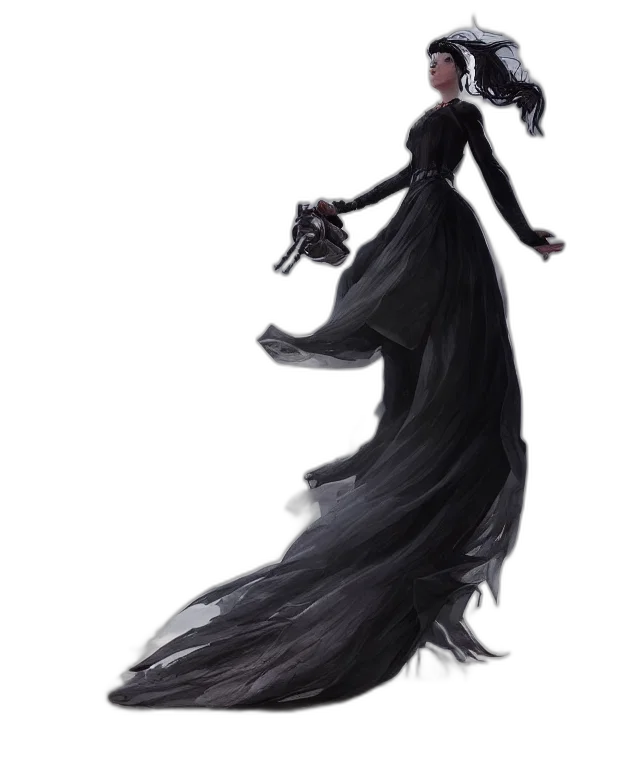 dress, crown, hair, creature transparent PNG cut-out