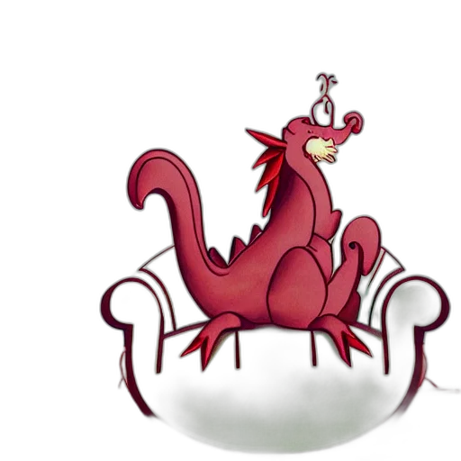 dragon, crown, furniture, staff transparent PNG cut-out