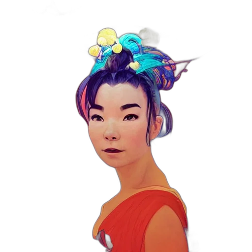 crown, staff, face, concept art transparent PNG cut-out