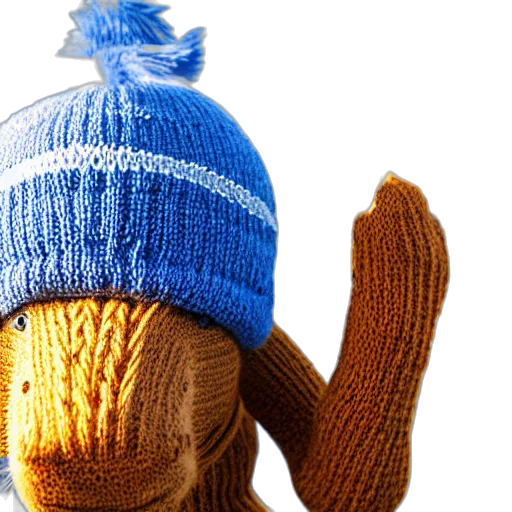 hat, photorealistic, photograph, knitted transparent PNG cut-out
