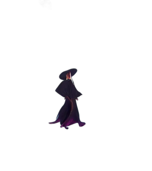 hat, staff, dress, creature transparent PNG cut-out
