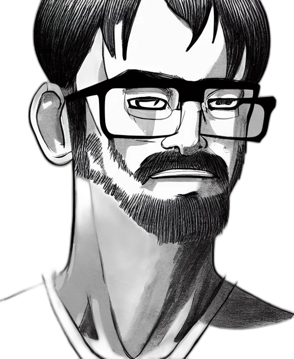 face, staff, cartoon, comic book art transparent PNG cut-out