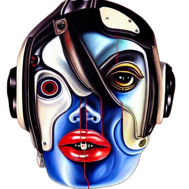 mask, face, robot, cyberpunk transparent PNG cut-out