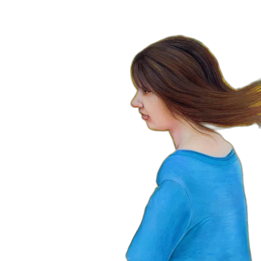 hair, dress, staff, face transparent PNG cut-out