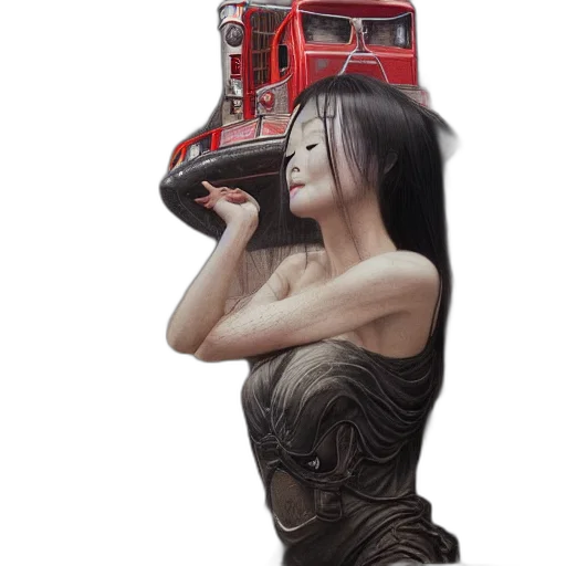 dress, robot, car, face transparent PNG cut-out