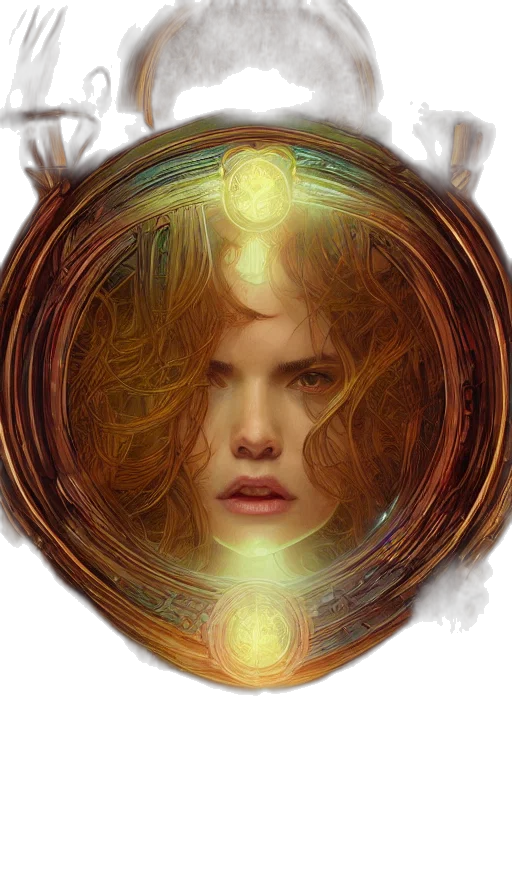 hair, face, jewelry, fantasy art transparent PNG cut-out