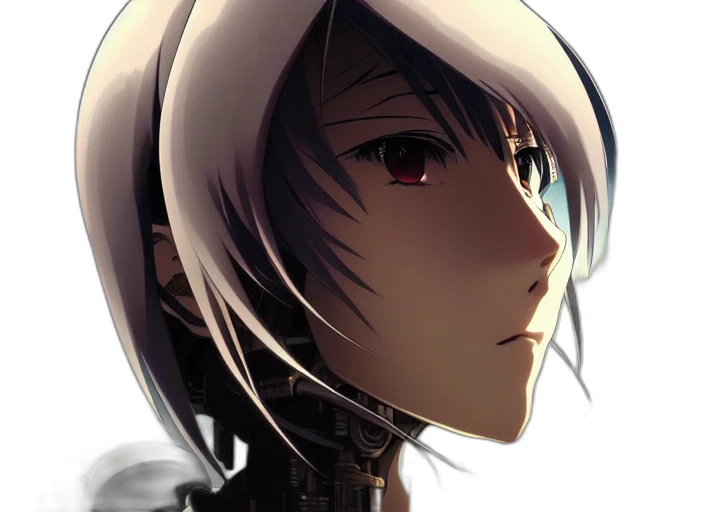 robot, face, mask, weapon transparent PNG cut-out