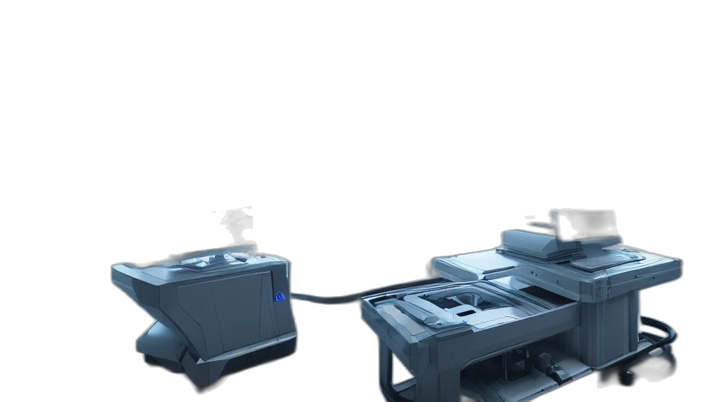 robot, furniture, weapon, 3d render transparent PNG cut-out
