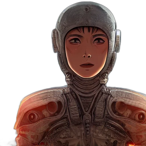 robot, face, concept art, comic book art transparent PNG cut-out
