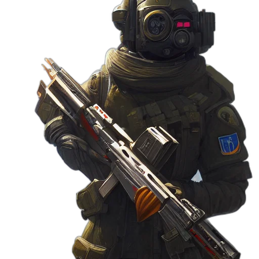 weapon, staff, robot, jacket transparent PNG cut-out