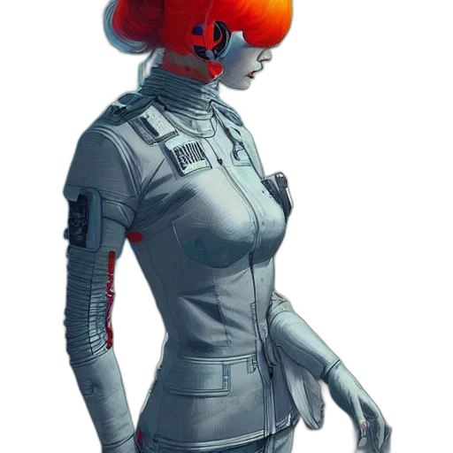 robot, jacket, mask, staff transparent PNG cut-out