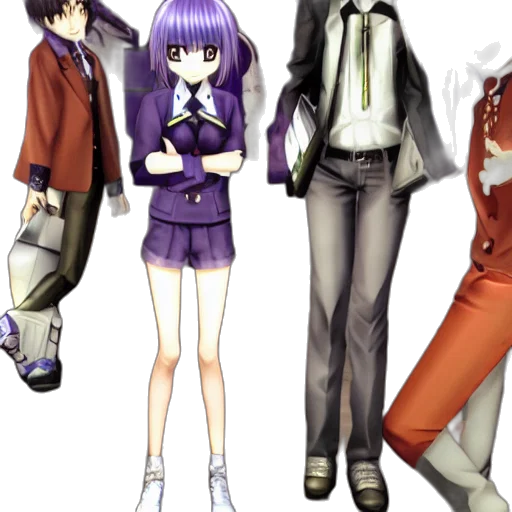 staff, concept art, anime, 3d render transparent PNG cut-out