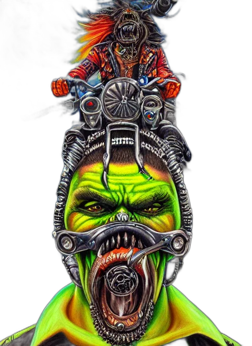 mask, face, creature, comic book art transparent PNG cut-out