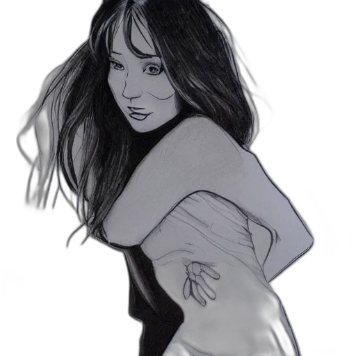 dress, pencil sketch, photorealistic, cartoon transparent PNG cut-out