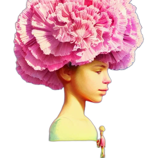 hat, crown, flower, hair transparent PNG cut-out