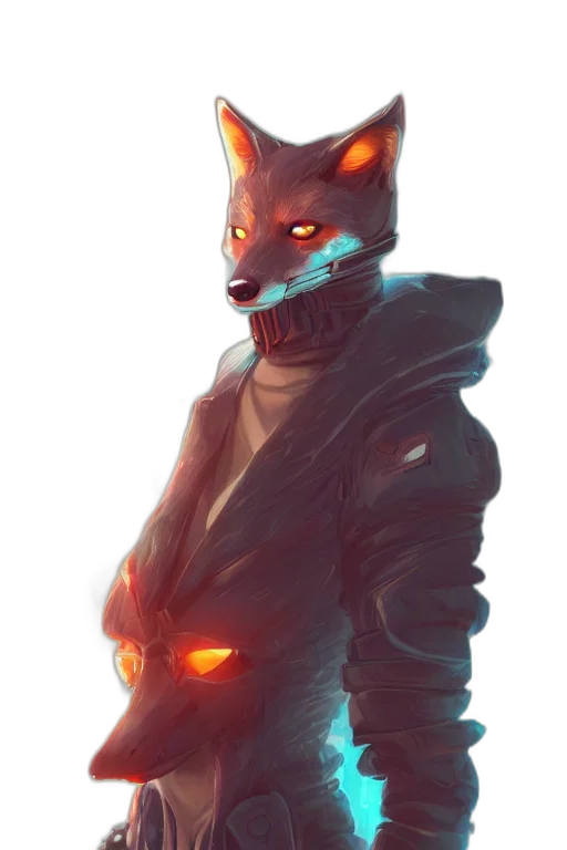mask, jacket, staff, creature transparent PNG cut-out