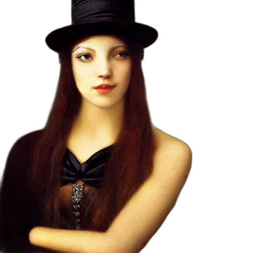 hat, jewelry, dress, face transparent PNG cut-out