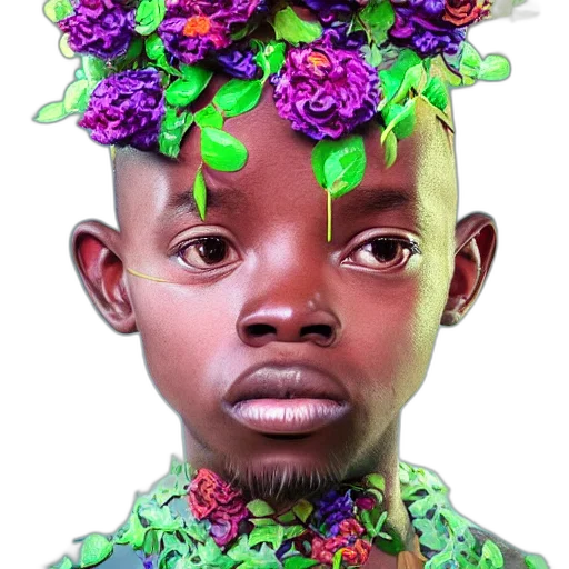 face, crown, flower, mask transparent PNG cut-out
