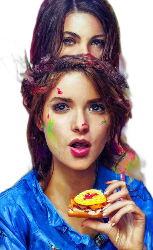 face, mask, jewelry, photorealistic transparent PNG cut-out