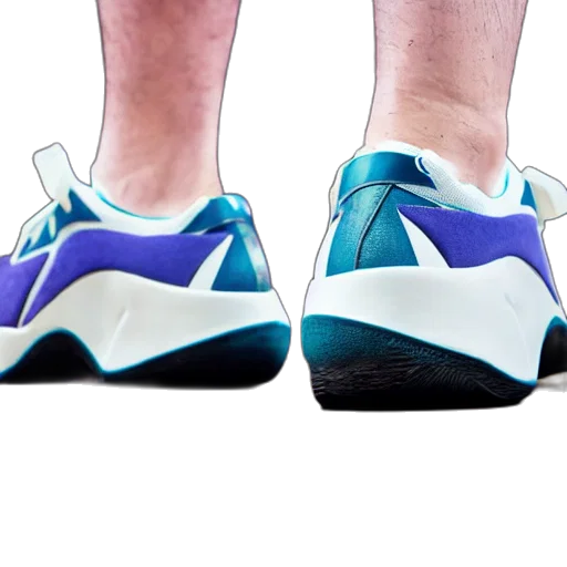 shoes, 3d render, vaporwave, photorealistic transparent PNG cut-out